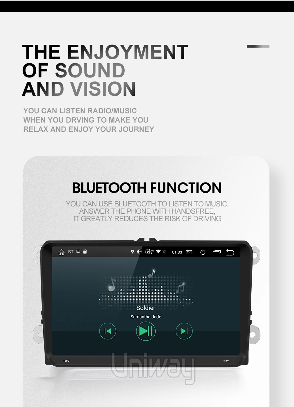 Excellent Uniway PX30 android 9.0 car dvd gps for vw passat b7 b6 golf 5 polo tiguan octavia rapid fabia with gps navigation radio player 3 Excellent Uniway PX30 android 9.0 car dvd gps for vw passat b7 b6 golf 5 polo tiguan octavia rapid fabia with gps navigation radio player 3