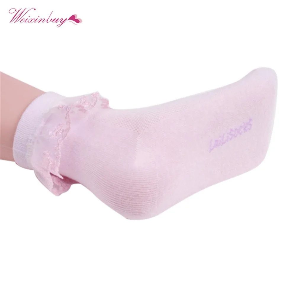 New Retro Lace Ruffle Frilly Socks Baby Girls Kids Princess Mesh Socks Breathable Short Ankle Socks For Girl 1Pcs