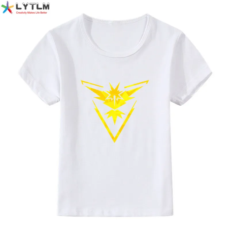 LYTLM XXX/детская одежда для мальчиков топы для маленьких девочек с принтом «Pokemon Go», футболки для мальчиков с надписью «TEAM INSTINCT», детские топы в стиле Харадзюку в стиле хип-хоп для девочек