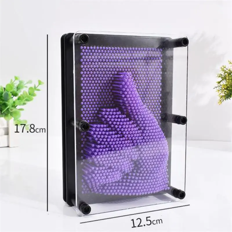 low cost Kids Toys Christmas Gift Home Decoration Changeable Sculpture 3D Pin Painting Hand Mold Needle Carv