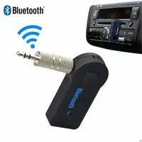 Receptor de música con Bluetooth para coche, Kit manos libres estéreo inalámbrico A2DP, Aux, adaptador de reproductor Mp3 para vehículo