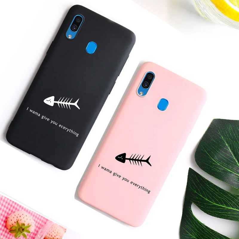 Новое поступление милый черный чехол для samsung Galaxy A10 A30 A50 A40 S8 M10 A5 2017 j6 A6 плюс A7 2018 ЕС
