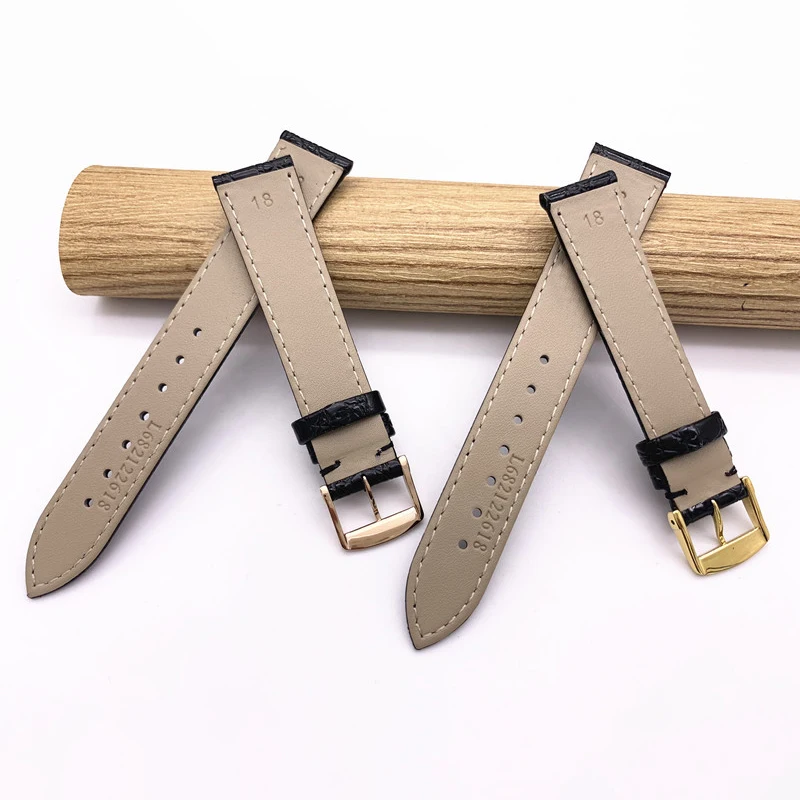 Replacement Watchbands for Longines L2 L4 Genuine Leather Strap 13mm 18mm 20mm Watch Bands for Man Women Bracelet Clasp