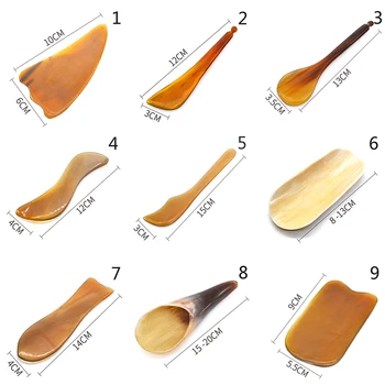 

Natural Resin Amber Massage Scraping for Face Neck Beeswax Guasha Scraper Massager Therapy Acupoint Acupressure 9Styles