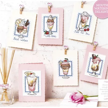 

CD384 Cross Stitch Kit Package Greeting Cards Needlework Counted Cross-Stitching Kits Christmas Mother's Father's Day Birthday