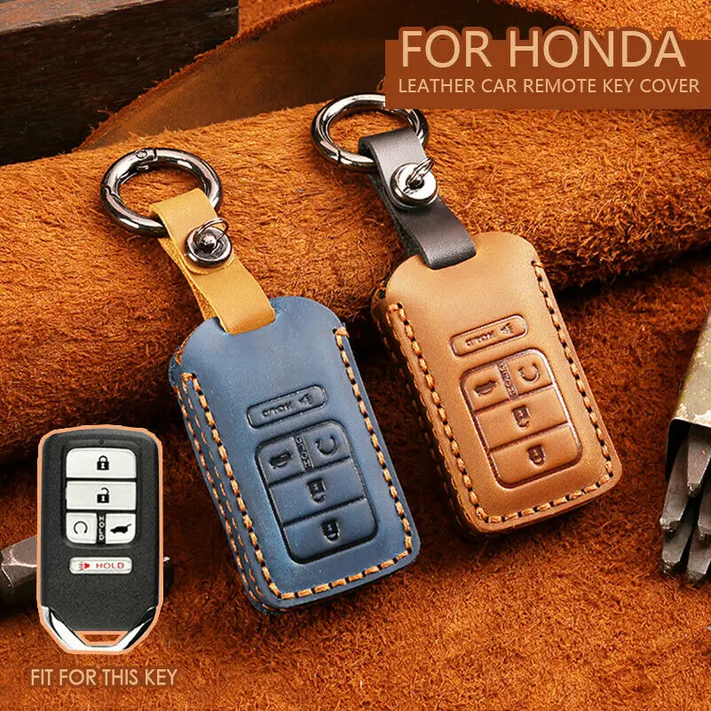 Carbon Fiber Car Key Case Fob Cover For Honda Accord Civic CRV Fit HRV Pilot 