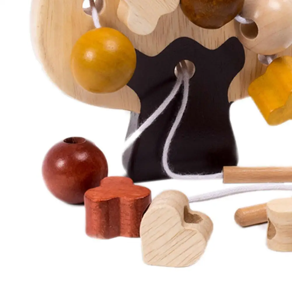  Creative Children's Educational Toys Wooden Geometry Forest Beaded Kindergarten Baby Early Educatio - 4000246632242