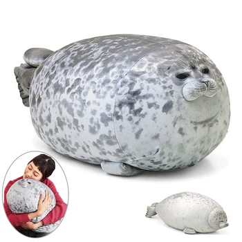 

Cute Pillow Chubby Blob Seal Plush Animal Toy Ocean Pet Stuffed Doll Kids Gift 100% Polyester Cover