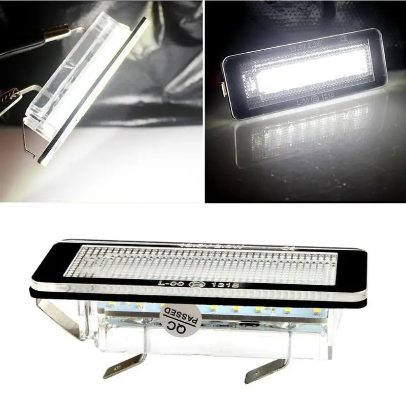 2x светодиодный 18SMD 6500K 3W 12V номерной знак лампы без ошибок белый свет для Benz Smart Fortwo W450 W451 W453