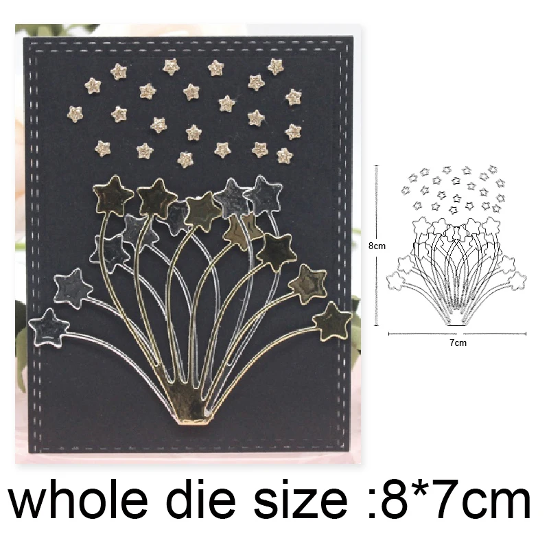 

Craft dies Christmas Stars bouquet Metal Cutting Dies for Diy Scrapbooking Album Papers Cards Decoration Embossing New Dies 2020
