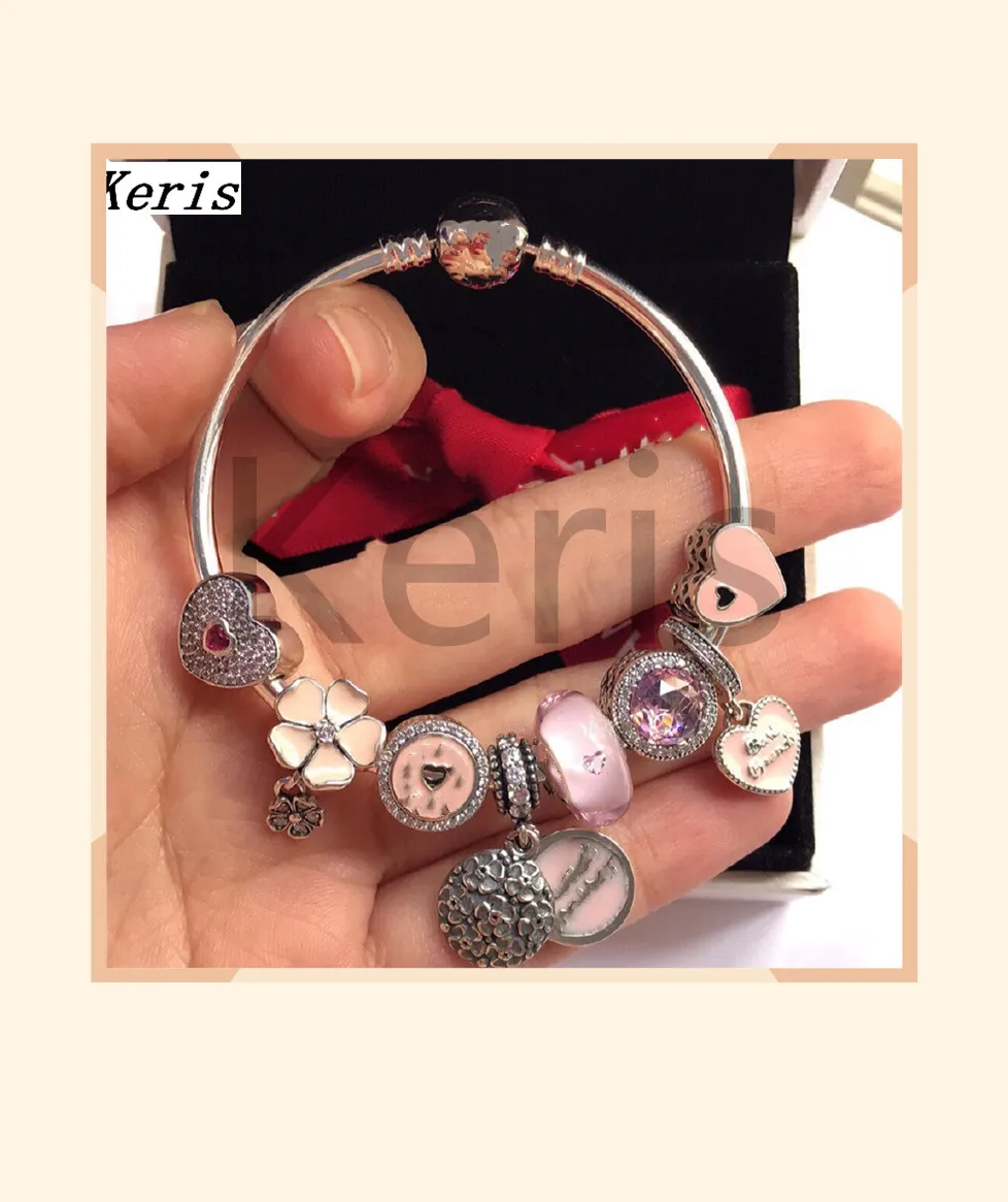 

High Quality 1:1 100% Silver Love Cat Eye Powder Glass DIY Chain Bracelet Free Of Charge