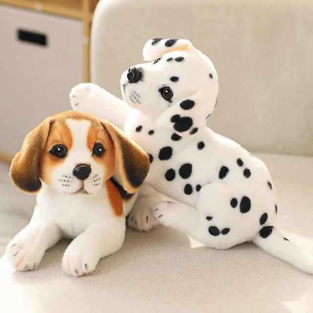 32cm Lifelike Plush Dog Stuffed Soft Animals Real Life Husky Dalmatian Akita Shar Pei Migru Doll Kids Toys Home Decor Gift 6