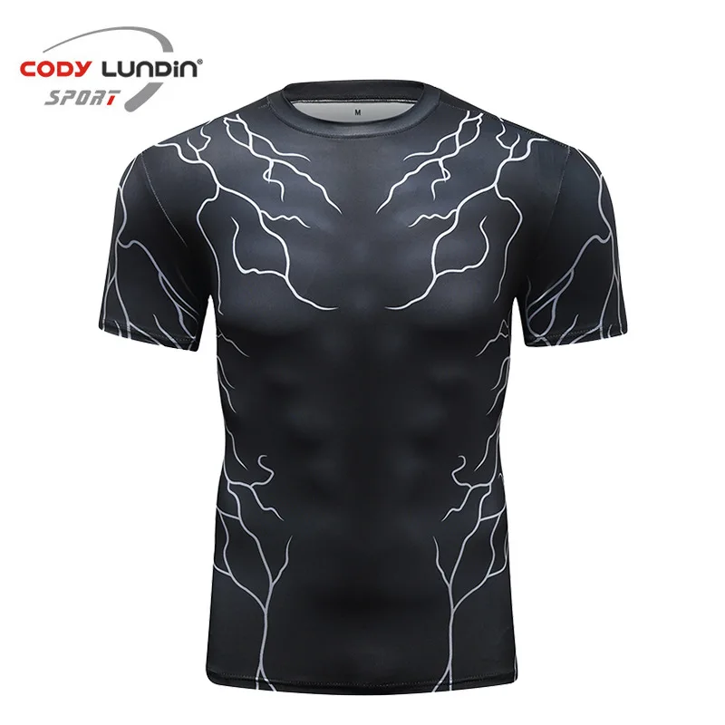 Компрессионная футболка для ММА мужские футболки с 3D принтом Rashguard Jiu Jusit коротким