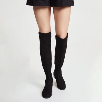 

2020 Warm Plush Winter Knee High Boots Slim Fit Stretch Platform Boots Women Socks Boots Winter High Heel Over the Knee Boots