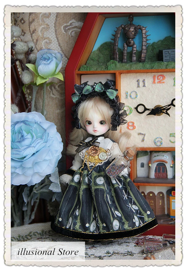 SD кукла bjd наряды одежды часы короткое платье для девочек для куклы одежда вечернее платье