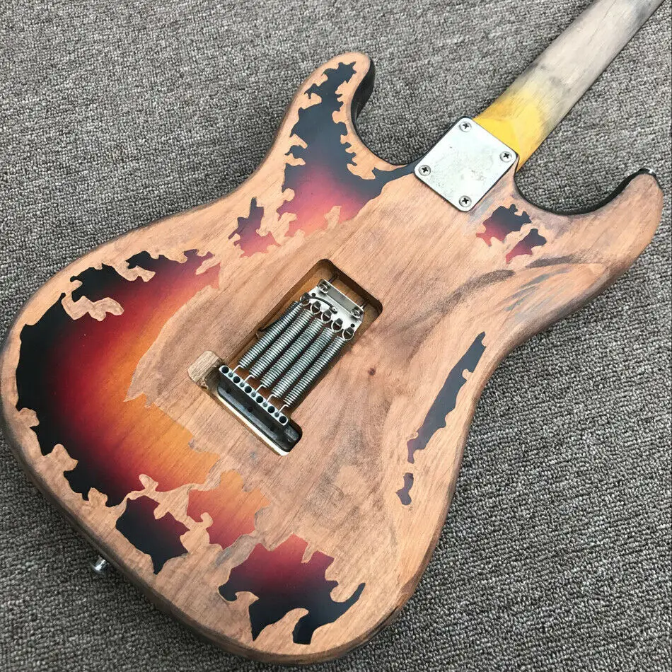 Заводская винтажная электрическая гитара Sunburst Relic, ручная работа SRV aged relic st электрогитара с ольховым корпусом