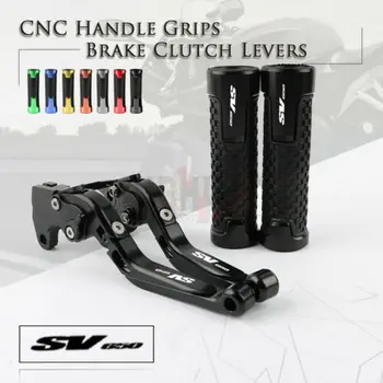 

CNC Aluminum Adjustable Brake Clutch Levers Handlebar Grip Handle Hand Grips For SUZUKI SV650 99-09
