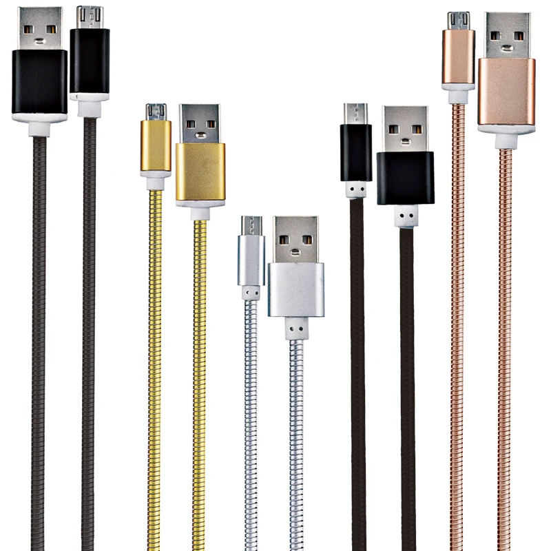 10 шт. 1 м 3 фута usb type C кабель 2.4A быстрое зарядное устройство стальной мягкий пружинный шнур для hawei P8 P9 P10 p20 pro nova 3E 2i 3i mate 9 10 PRO