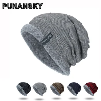 

Fall Winter Wool Warm Hats Skullies Beanies Cotton Knitted Thick Stocking Hats Plus Velvet Rasta Cap Bonnet for Men Women