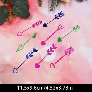 

8 kinds Love Arrow Metal Cutting Dies Cupid Arrow Valentine's Day Stencil for DIY Scrapbooking Embossing Dies 2020