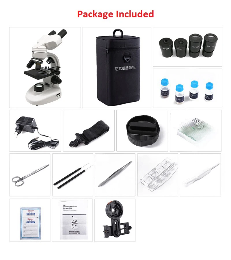 40X-1600X Binocular Biological Microscope with 360 degree Rotatable Head Optical Illuminated Micros