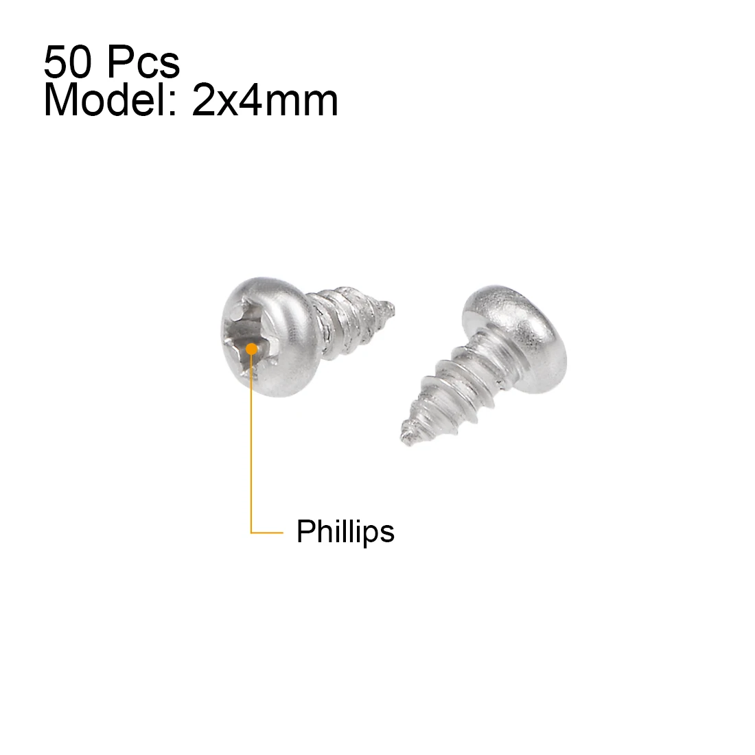 Uxcell 50 шт. саморезы 2x4 мм 2x6 мм 2x8 мм 3x8 мм Phillips Pan Head Винт крепеж из нержавеющей стали болты для крепления