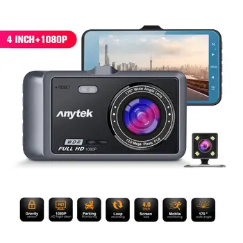 

Car DVR Camera 4 Inch LCD Screen HD 1080P Driving Dash Cameras 170 Degree Wide Angle ADAS Dual Camera Metal Material DVR Camera