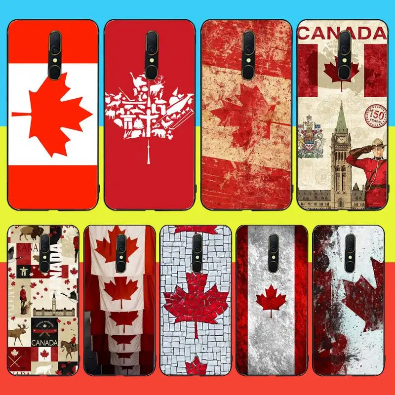 NBDRUICAI CANADA Flag Bling Cute Phone Case For Oppo A5 A9 2020 Reno Z Realme5Pro R11 case | Мобильные телефоны и