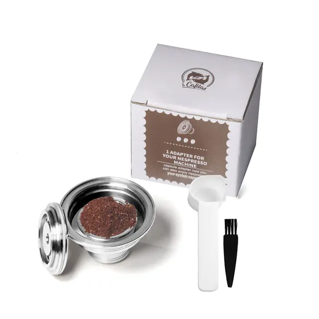 RECAFIMIL Adapter for Nepresso Vertuo Maker wirth Original Coffee Capsule Stainless Steel Holder Reusable Kitchen Tool AS PICTURE