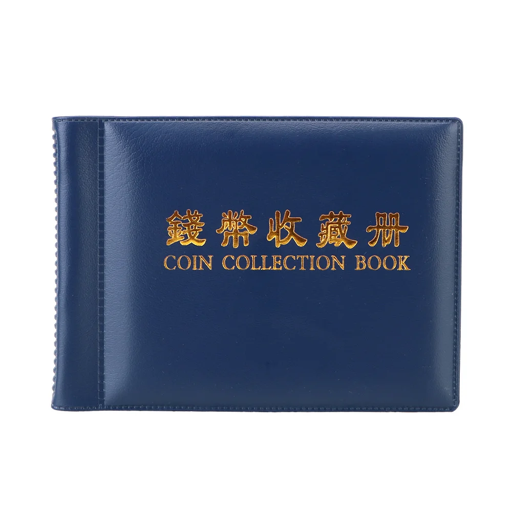 Premium PU Leather Coin Collection Album with 60 Pockets - Elegant Money Organizer and Storage Solution