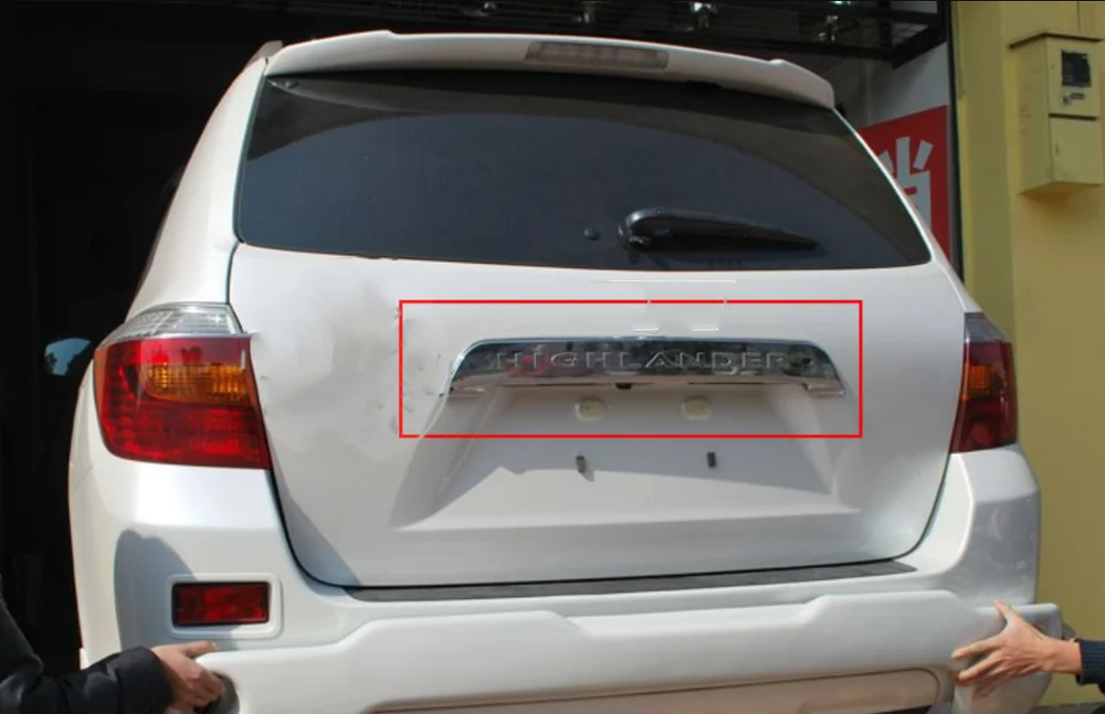2009-200 для Toyota highlander ABS бампер Защитная крышка задняя дверь отделка автомобиля Стайлинг Аксессуары