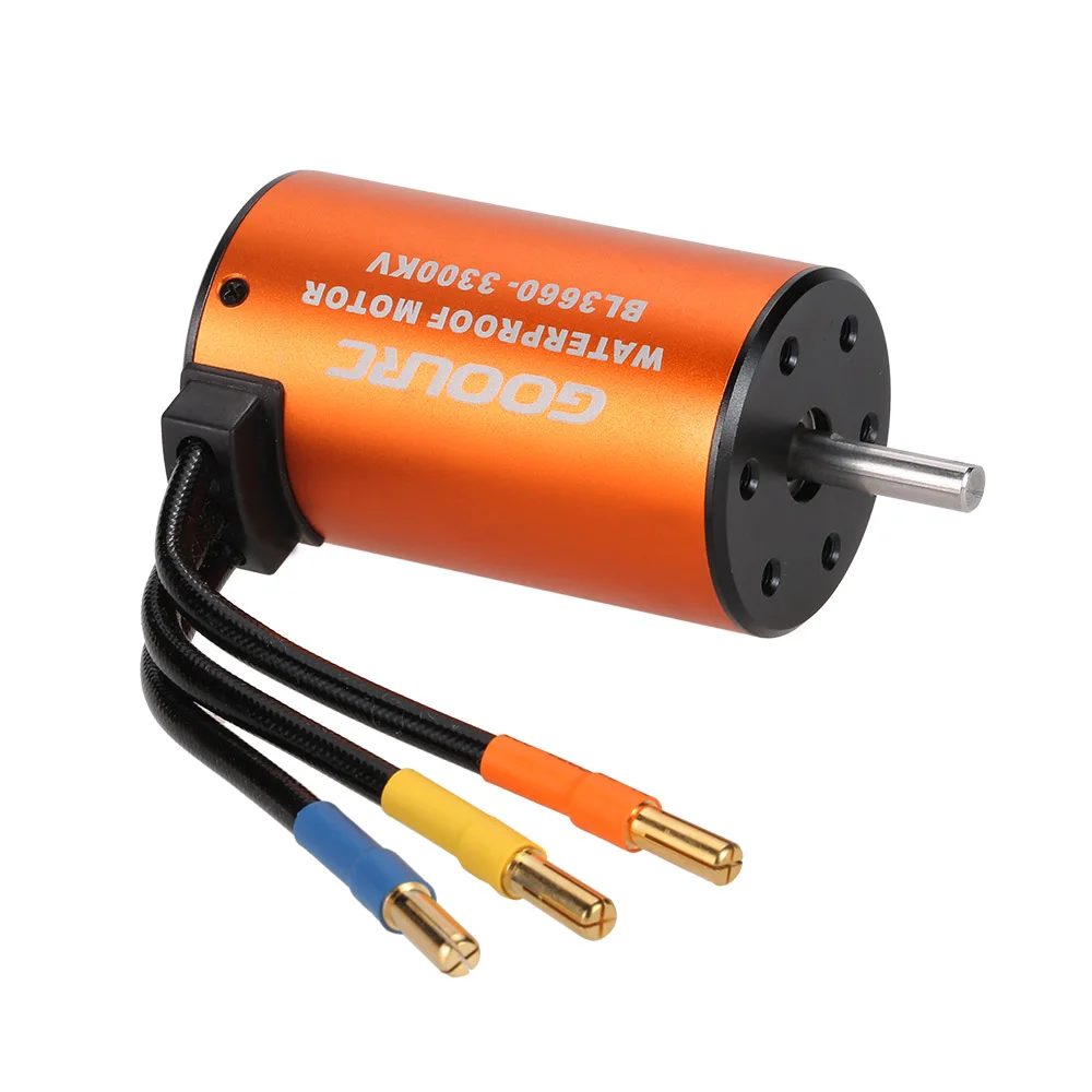  Upgrade Waterproof 3660 3300KV Brushless Motor with 60A ESC Combo Set for 110 RC Car Truck (12)