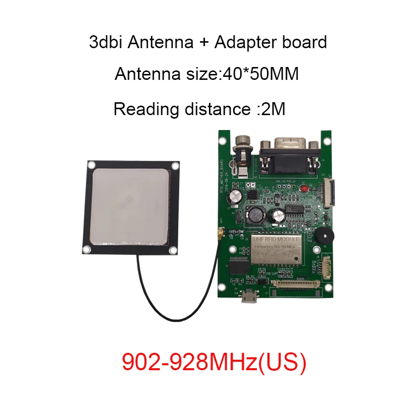 FONKAN 860-960 МГц Полнодиапазонный USB и последовательный порт TTL3.3V RFID UHF Development kit модуль для Android и оконной системы - Цвет: 3dbi antenna MHz(US)