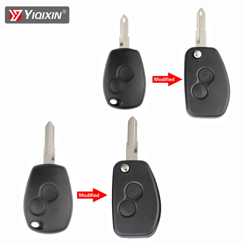 

YIQIXIN 2 Buttons Modified Key Shell Flip Folding Remote Car For Renault Megane 2 Dacia Modus Logan 2 Clio Espace For Nissan