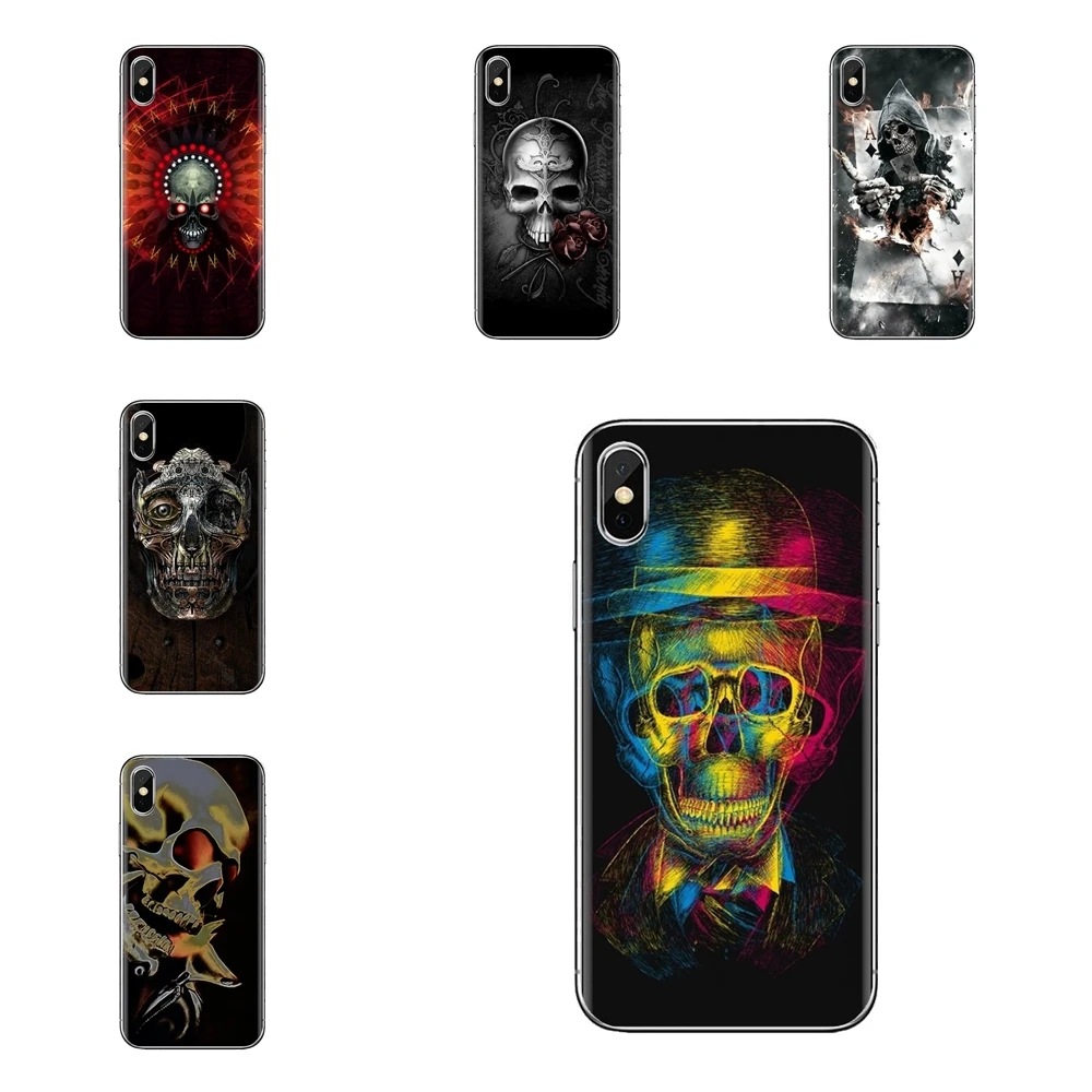 Soft Transparent Shell Case skull 3d hd wallpapers For LG Spirit Motorola Moto X4 E4 E5 G5 G5S G6 Z Z2 Z3 G2 G3 C Play Plus Mini |