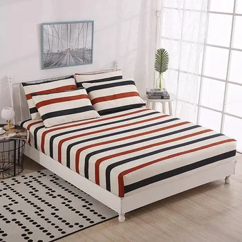 

sanding process Bed linen Adjustable Fitted Sheets Bedspread bed Cover bedding set for home bed sheets pillow case Home textiles