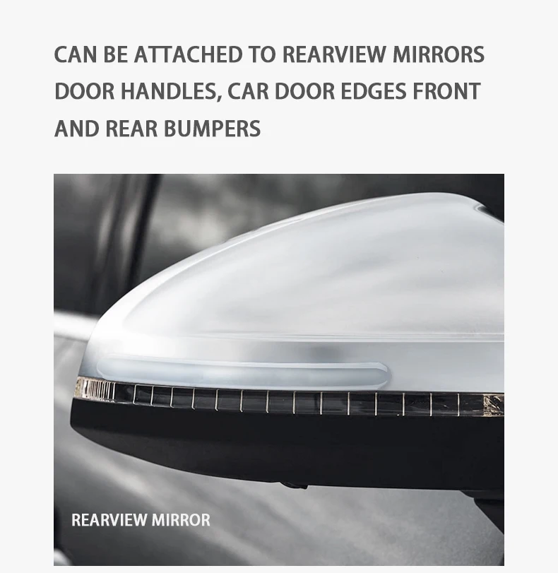 Car Door Edge Transparent Anti Scratch Protection Strips Bumper Scuff Plate BarRearview Mirror Anti-collision Protector Sticker