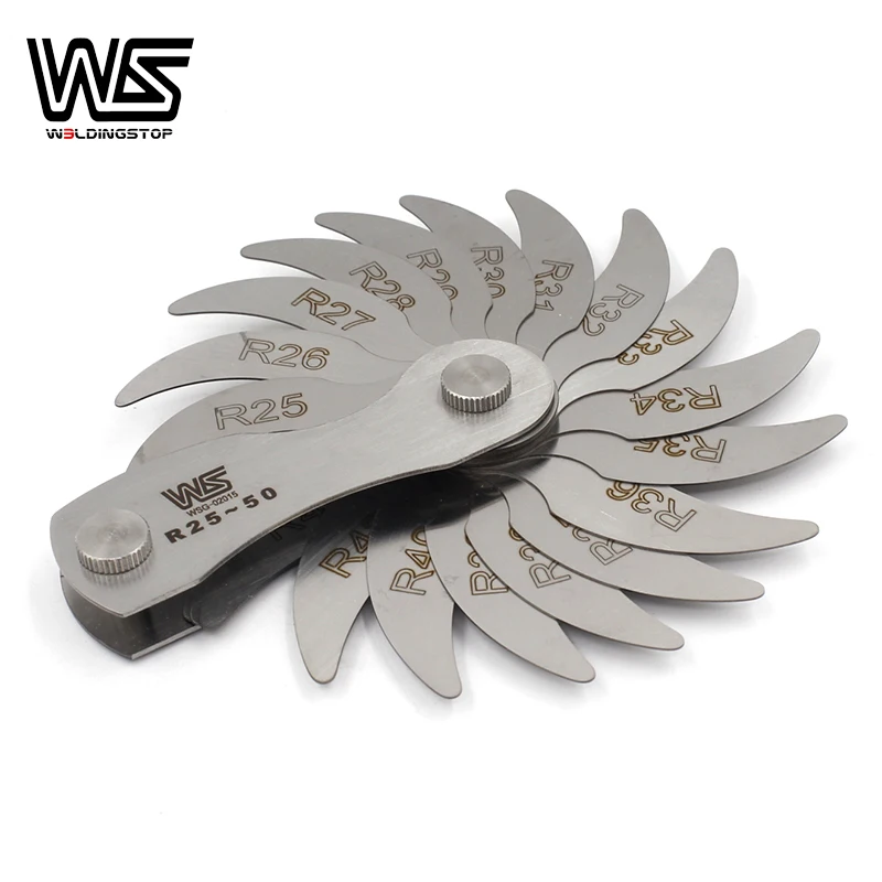 20 Blades Radius Gage Gauge R2550mm Set Stainless Steel Laser Engraved
