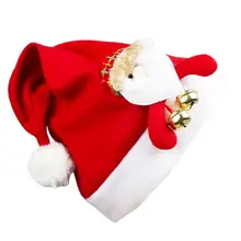 Унисекс, для мужчин и женщин, милый мультяшный колокол, кольцо, Рождественская шапка, мягкая фланелевая теплая шапка, карнавальный костюм, Забавный реквизит для фото вечеринок, подарок Q0KD