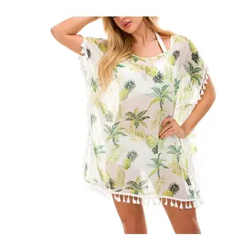 

Women's Printing Round Neck Pullover Short Sleeve Chiffon Beach Holiday Casual Jumpers