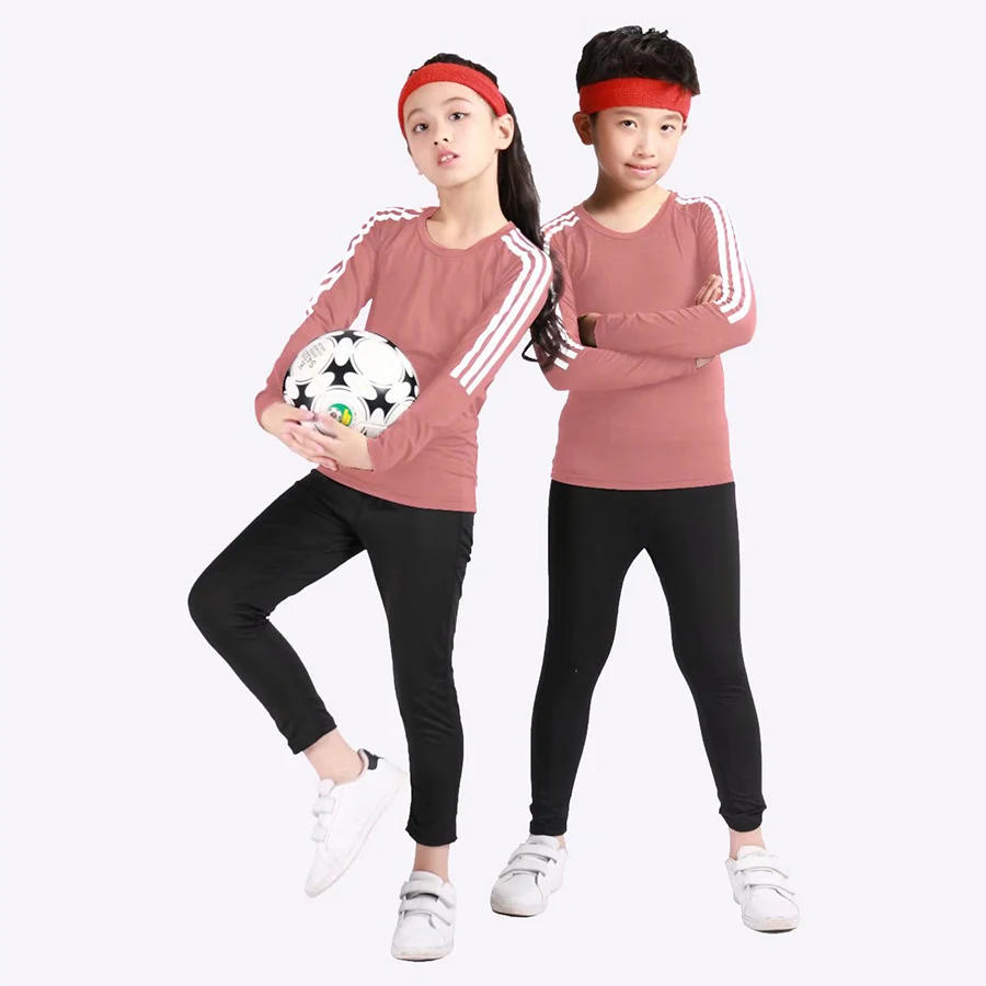 

Children's soft thermal underwear children's long John boy winter solid color children's clothes pajamas + football clothes