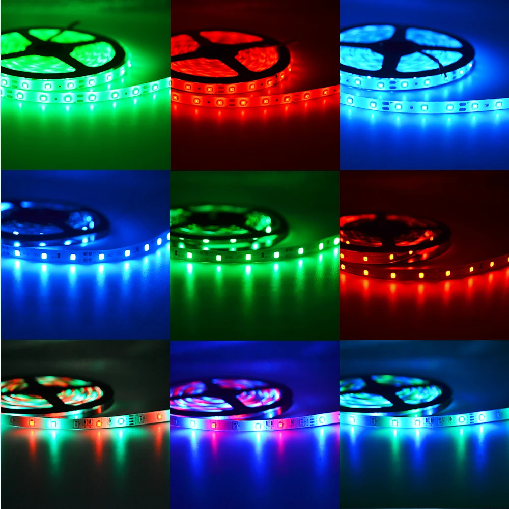 5 м 5050 2835 300Led Водонепроницаемый цветных (RGB) светодиодных лент Гибкий Настольный