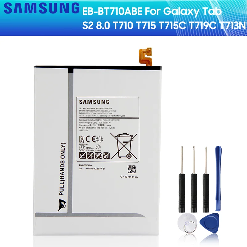 Samsung Original Replacement Tablet Battery Eb Bt710abe Eb Bt710aba For Galaxy Tab S2 8 0 Sm T719 T710 Sm T715 Sm T713n 4000mah Digital Batteries Aliexpress