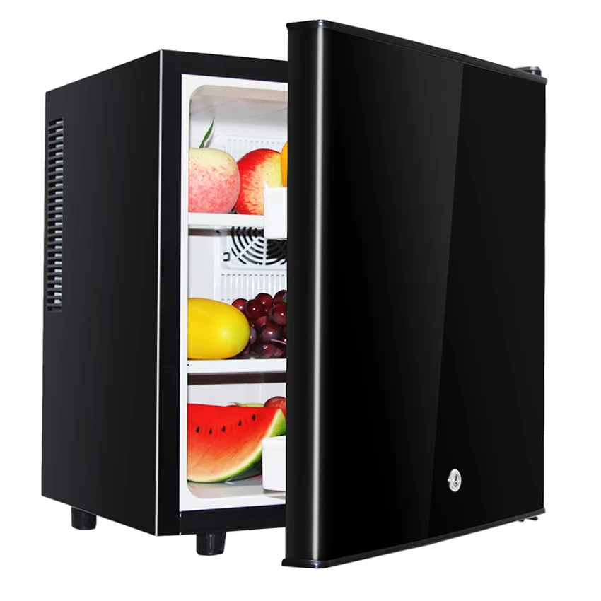 20L Hotel Room Refrigerator Mini Transparent Vertical Display Refrigerator  Silent Small Fridge with Freezer 8-15 Celsius Degree