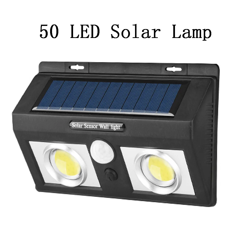 50 LED Solar Lamp 25/37/50/62 светодиодный солнечный свет мульти режимами 1/2/4 шт. стенная солнечна лампа движения Сенсор открытый Водонепроницаемый безопасности садовые светильники - Испускаемый цвет: 50 LED Solar Lamp