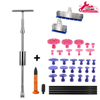 

Dent Puller Slide Hammer T-Bar Tool Dent Removal Pulling Tabs for Car Auto Body Hail Damage Remover