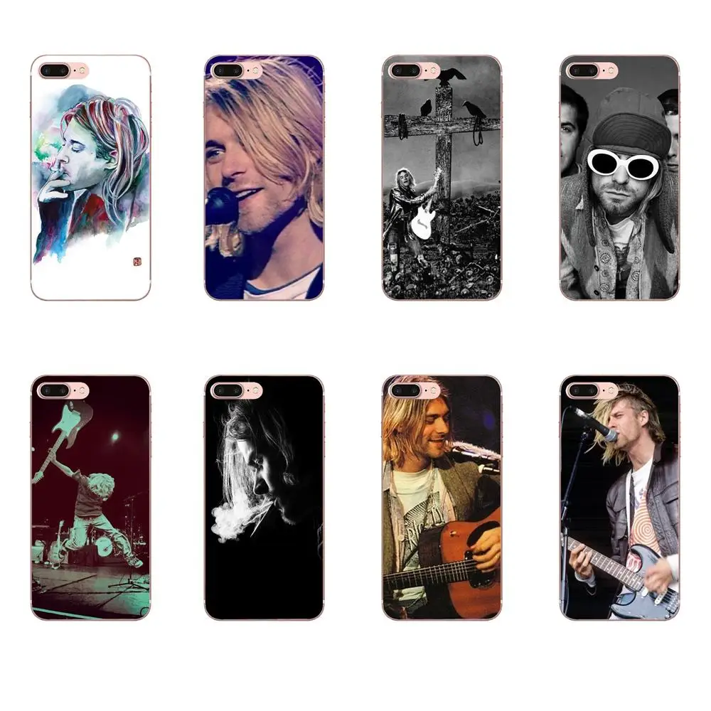 

Soft Printing For Apple iPhone 4 4S 5 5C 5S SE 6 6S 7 8 Plus X XS Max XR Kurt Cobain Nirvana Rock Bands