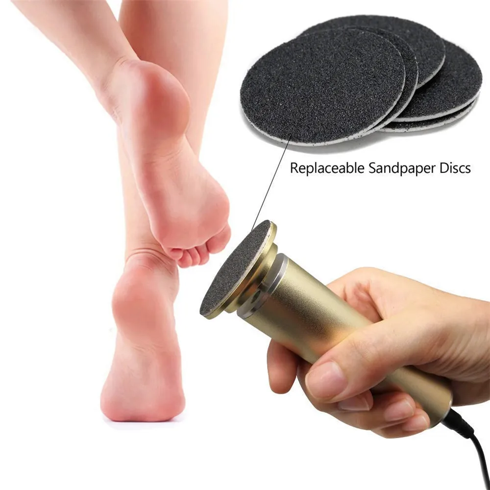 Electric Food File Grinder with 60 Pcs Grind Stand Smooth Foot Care Pedicure Machine Callus Remover Foot File for Foot Heel Skin afbeelding
