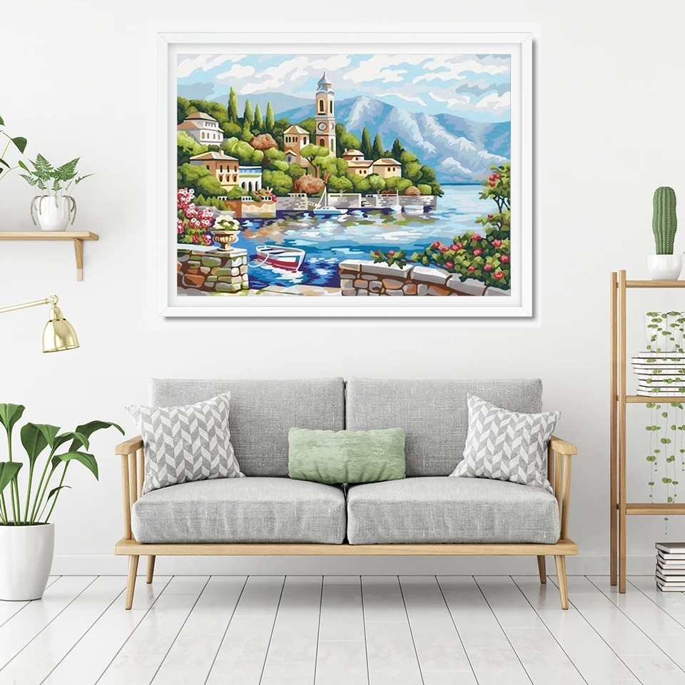 AZQSD 5D DIY Алмазная мозаика Маяк полная квадратная Алмазная Картина Вышивка крестом Пейзаж Вышивка украшение дома