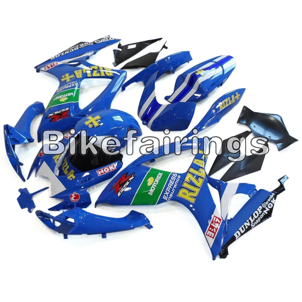 Светло-синий; Цвет зеленый, желтый, полный комплект обтекателя Для Suzuki GSXR600 GSXR750 K6 2006 2007 06 07 впрыскивание, АБС-пластик мотоциклетный кузов